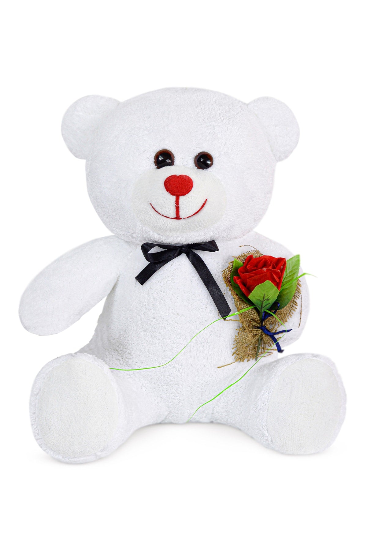 Cute Teddy Bear Holding Rose 75 Cm