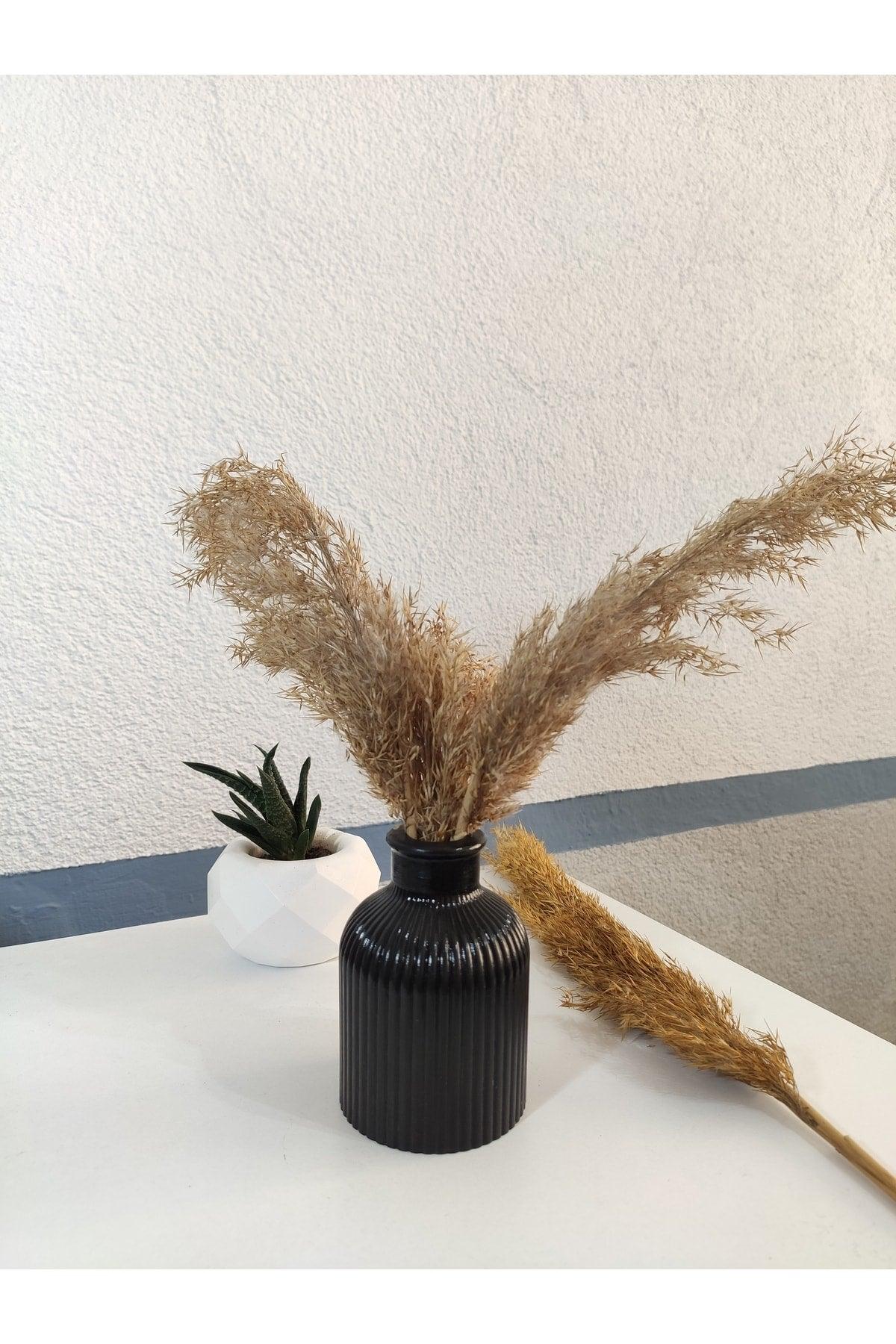 Vase Pampas, Artificial Flower And Dry Flower Vase, Line Pattern Vase - Swordslife