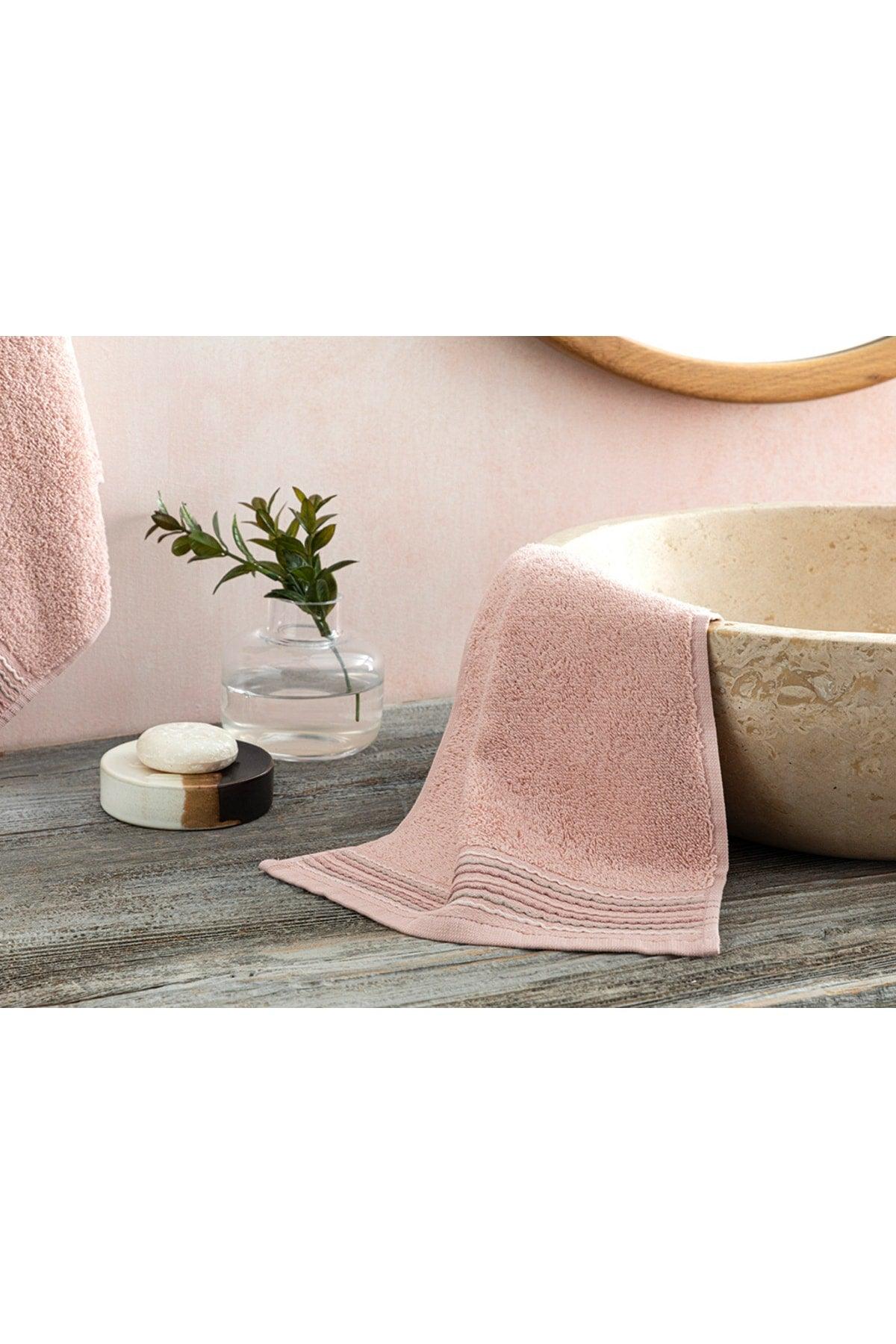 Arıanna Cotton Embroidered Hand Towel 30x40 Cm Pink - Swordslife