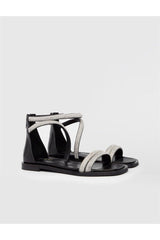 Eske Women's Genuine Leather Black Sandals - Swordslife