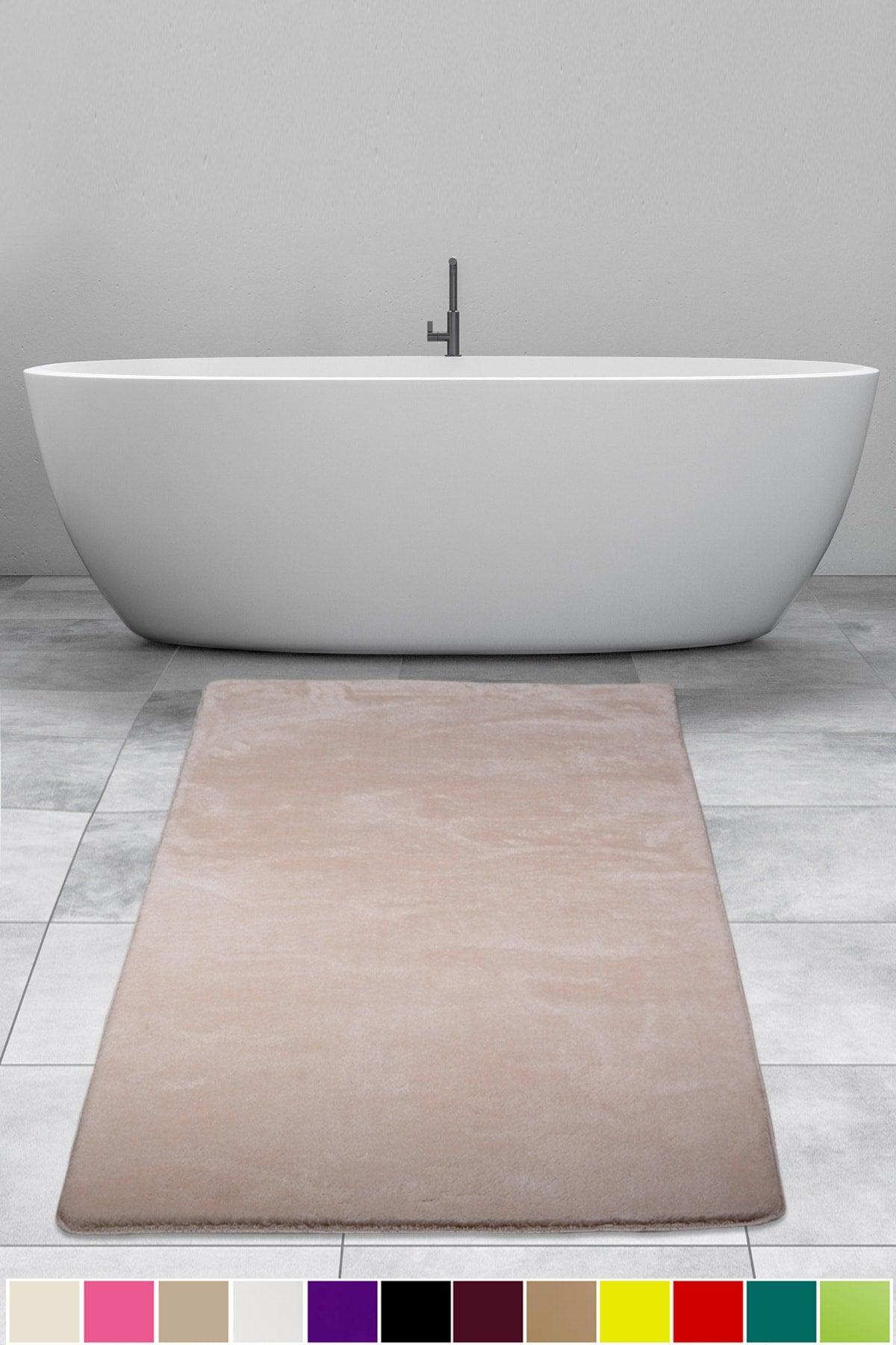 Elite Mink 80x150 Cm Plush Bath Mat Non-Slip Base Pufidic Bathroom Rug - Swordslife