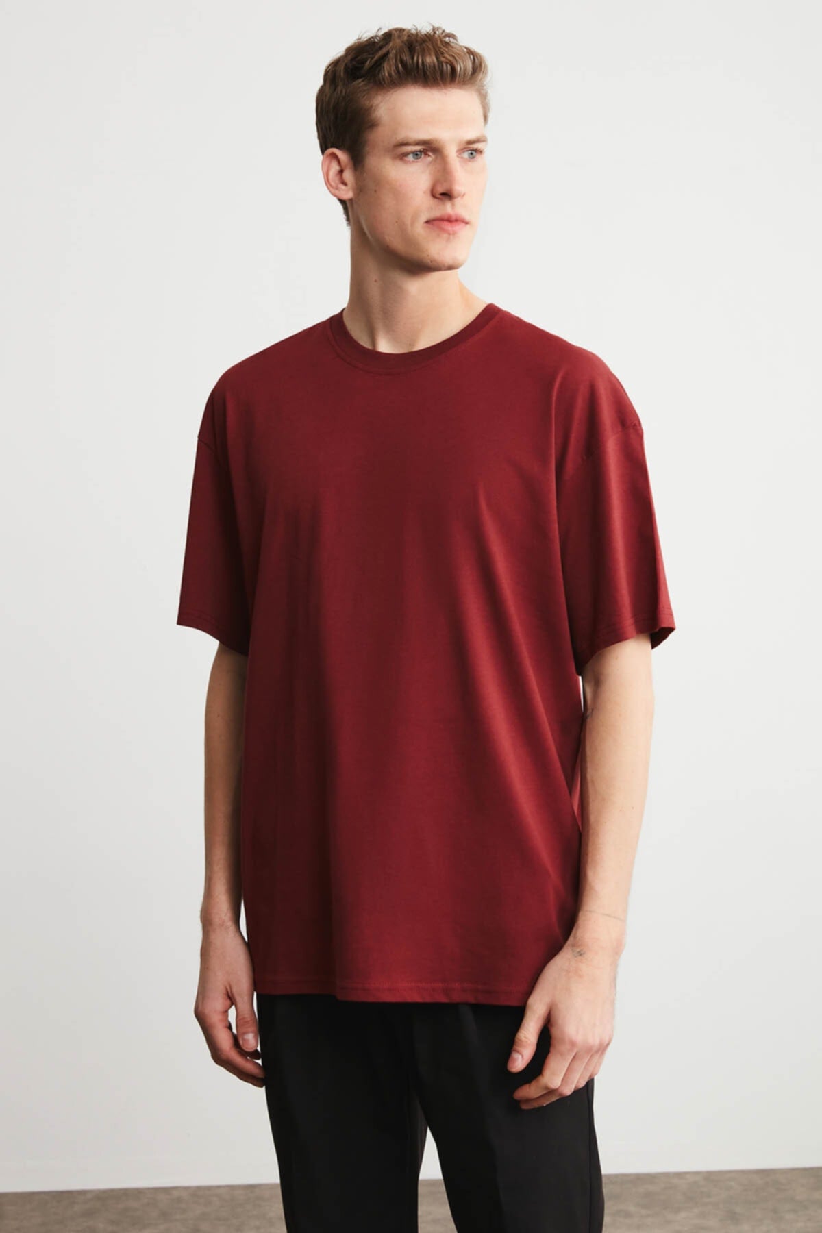Jett Oversize Claret Red T-shirt