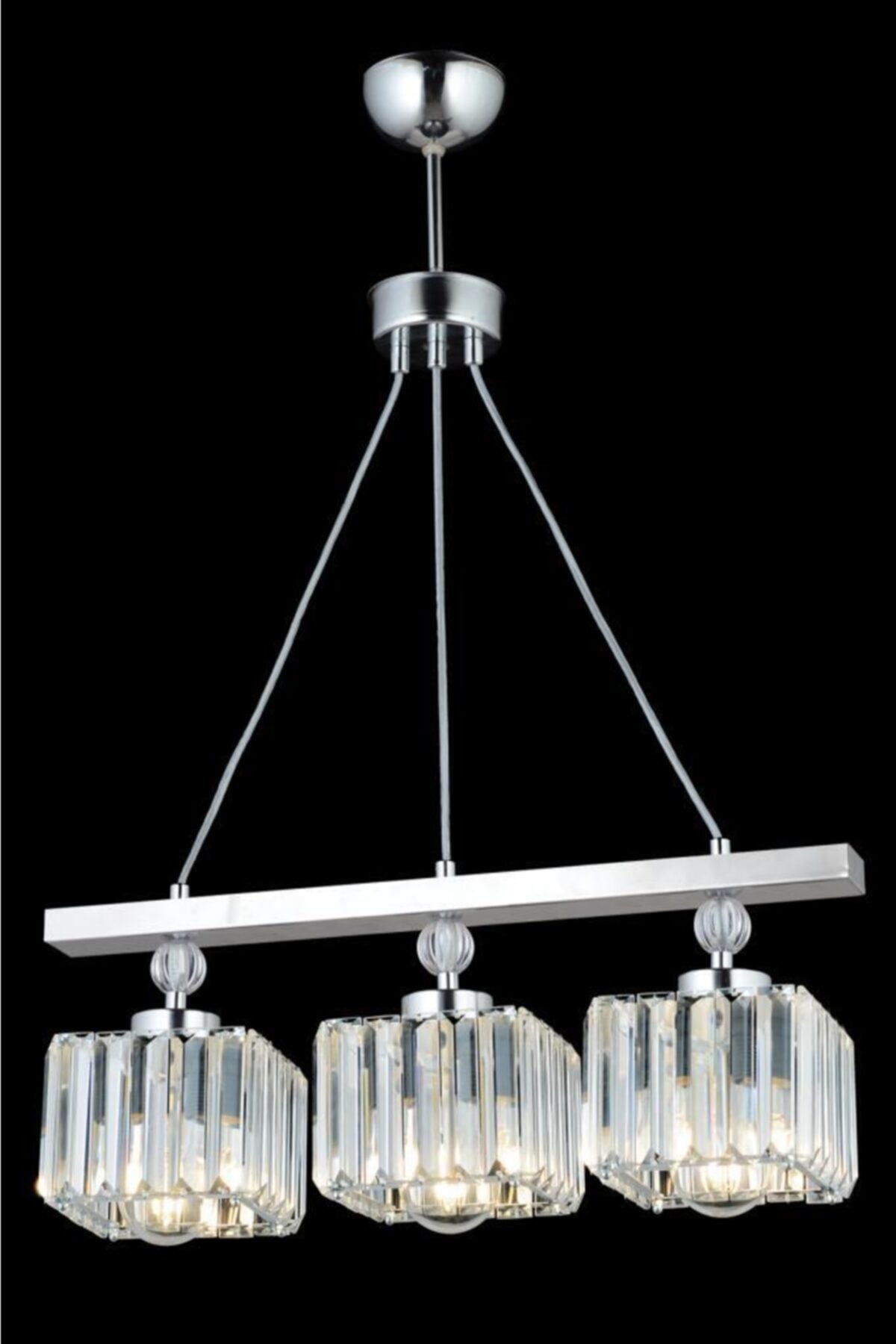 Redbud 3-Piece Chrome K-01 Chandelier