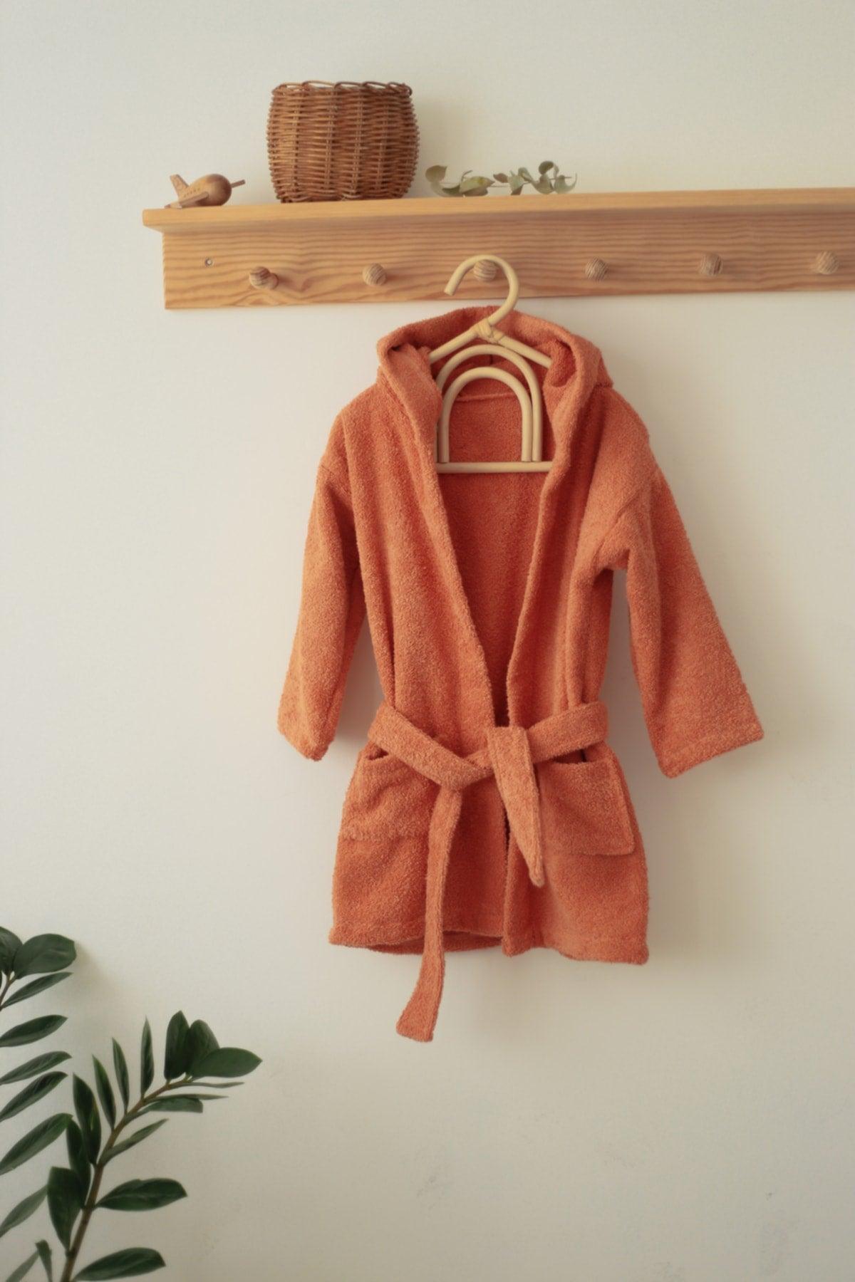 Buldan Woven Baby/Kids Bathrobe Pumpkin Color - Swordslife