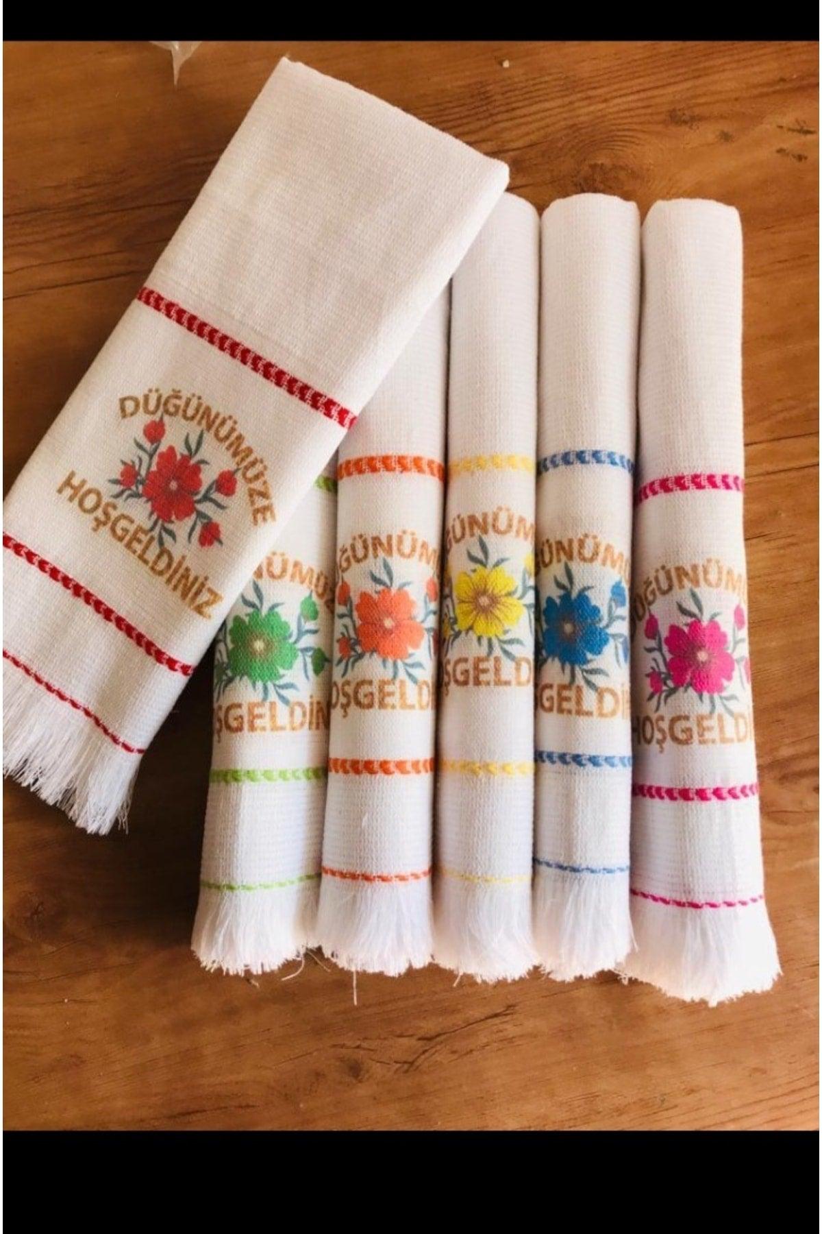 Wedding Towel Car Towel Convoy Towel 12 pcs, Welcome to our wedding. School Towel, with flowers - Swordslife