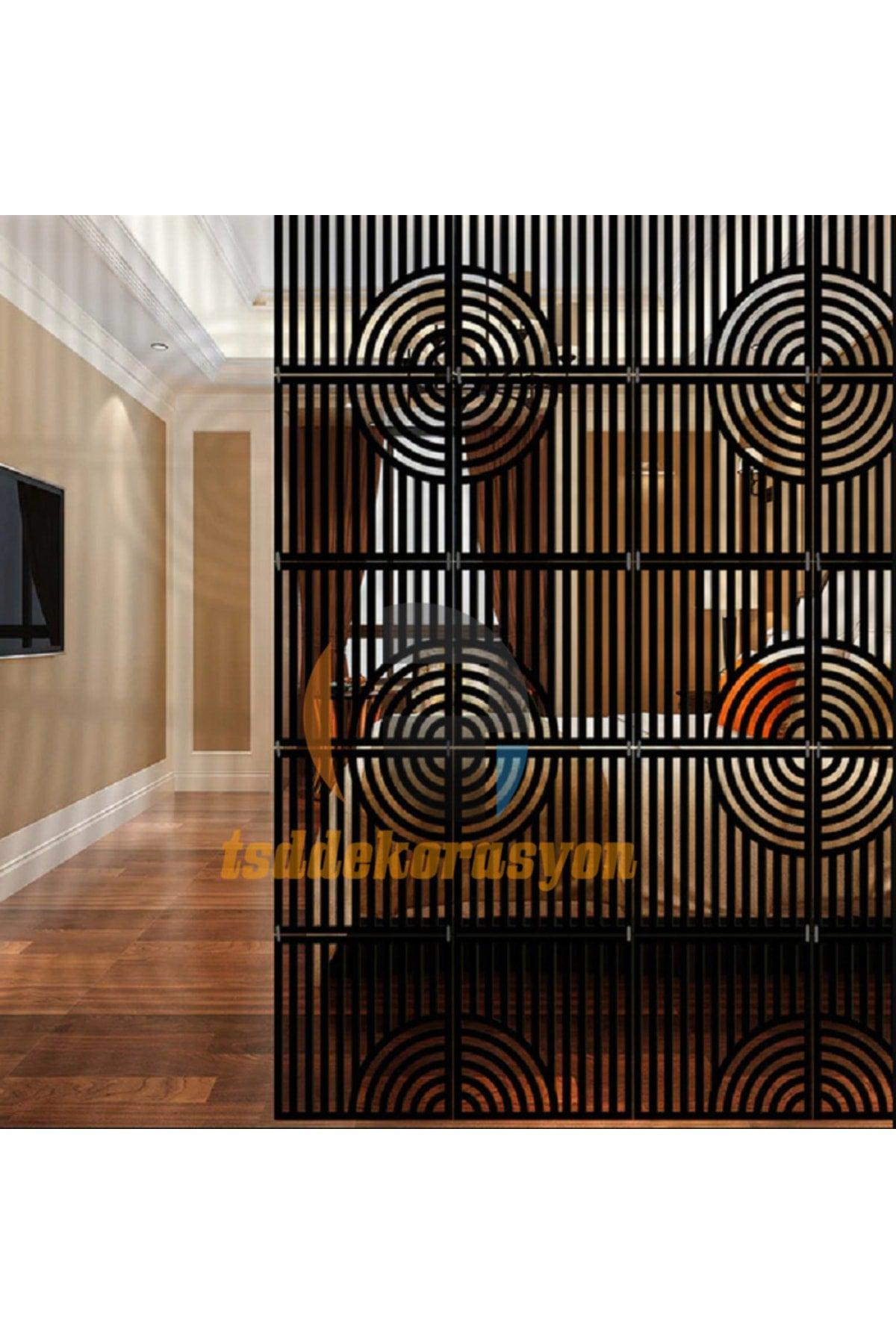 Tsd Decoration Wooden Room Divider/Separator/Wall Panel Black01 - Swordslife