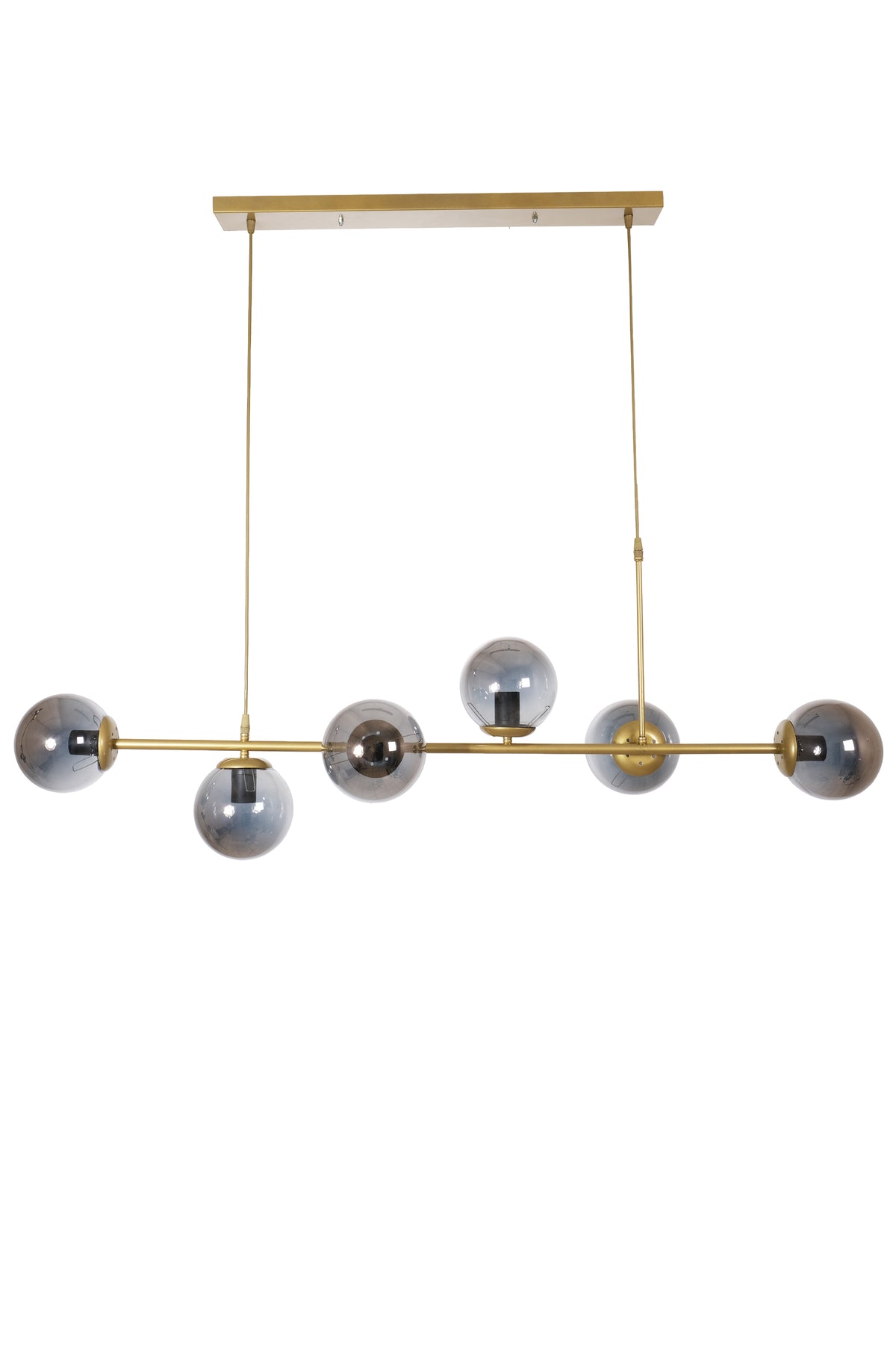Simao Modern Design Antique Color Smoked Glass Living Room - Dining Table Top - Kitchen 6-Piece Chandelier