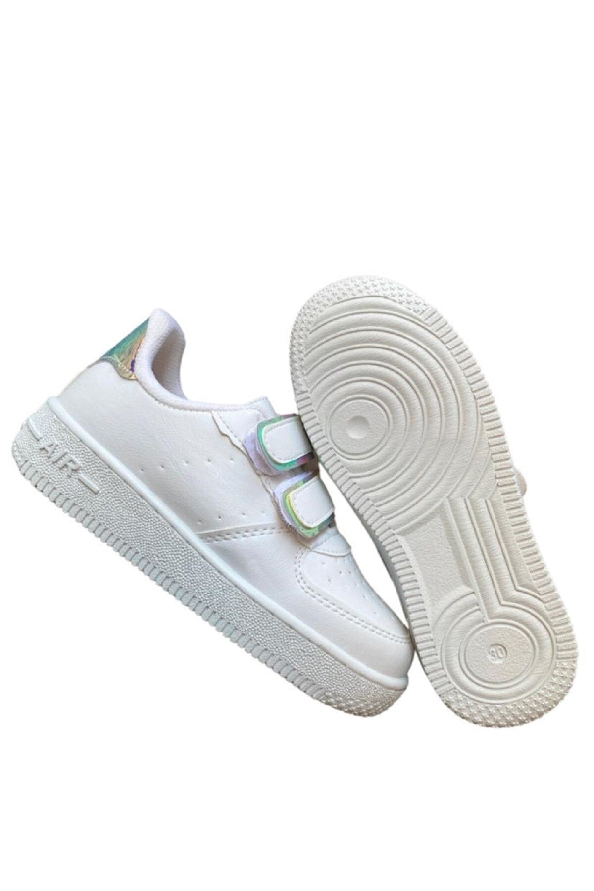 Unisex Boys Girls Velcro Sneakers Sneaker - Hologram Blue