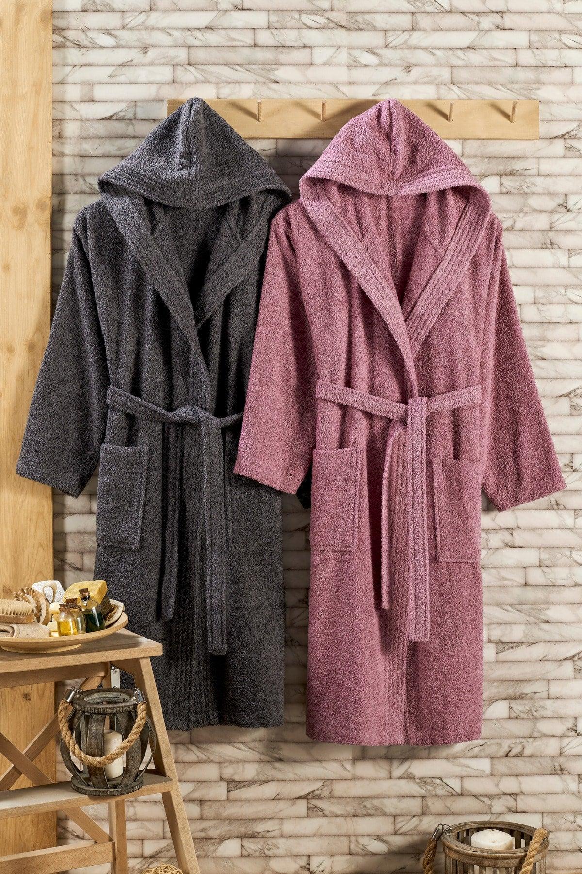 Hooded 2 Piece Bathrobe Set - Swordslife