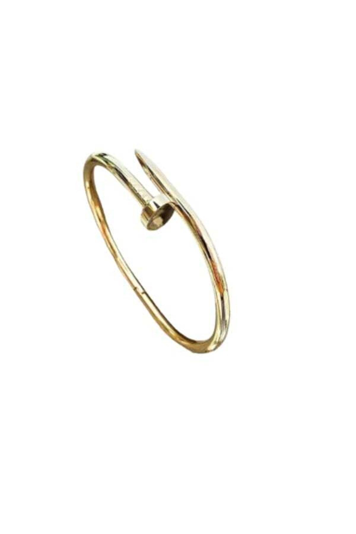 Nail Model Thick 316l Steel Gold Color Bracelet - Swordslife