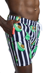 Men's Avocado Patterned Sea Shorts