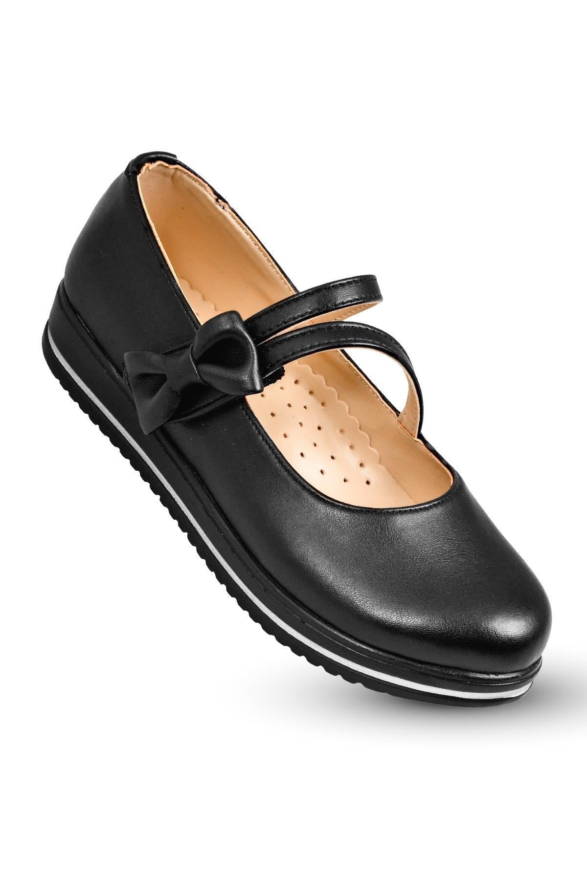 Girls Orthopedic Shoes Flats Pssk 651 Black
