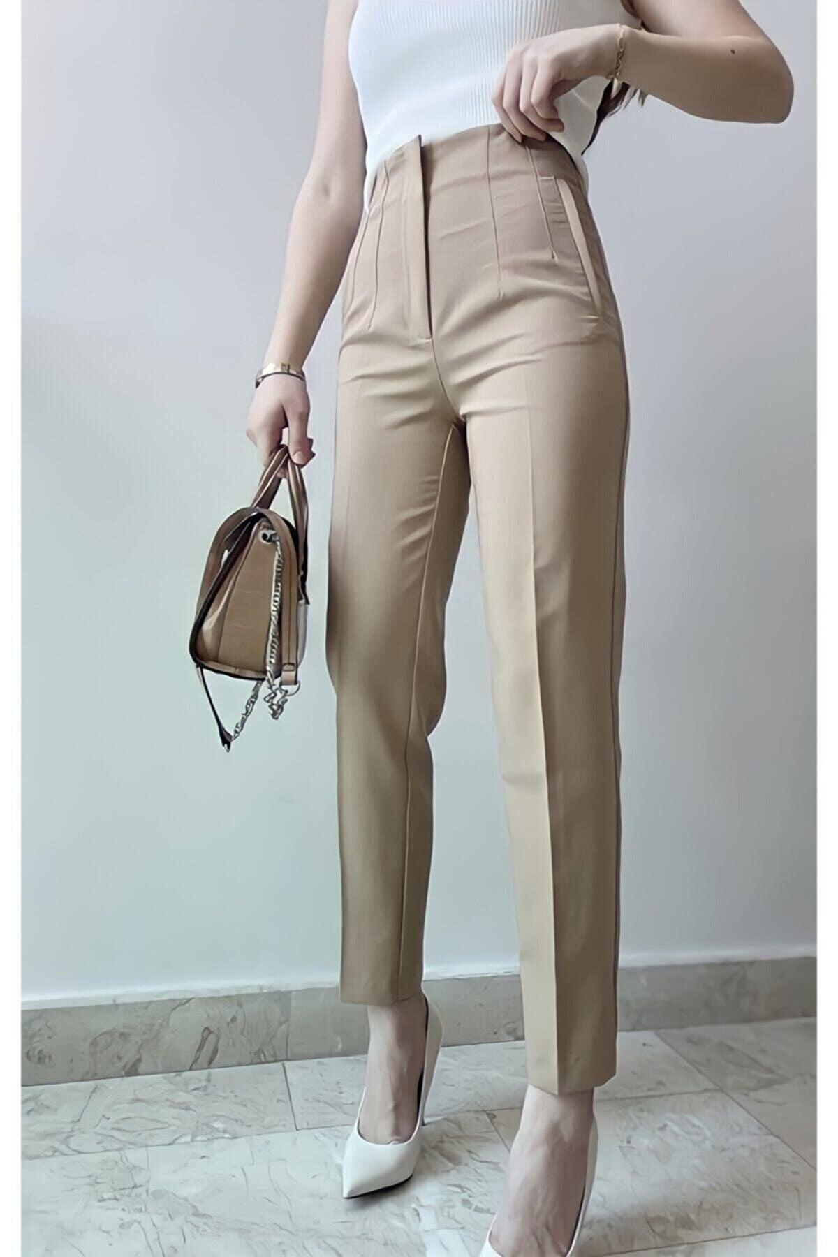 Women's Pleated Flat Fabric Trousers - Swordslife