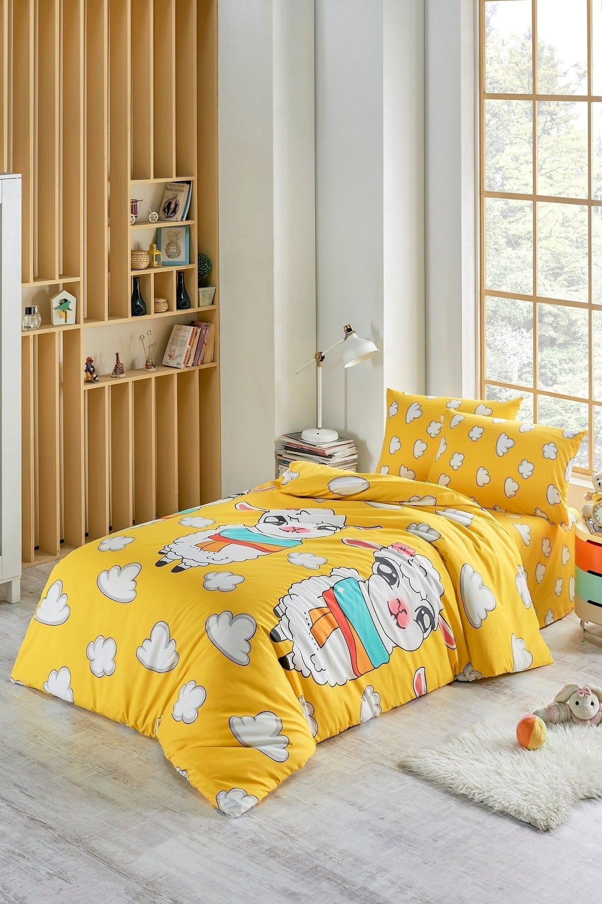 Kids Duvet Cover Lamb Natural Healthy Ranforce Cotton