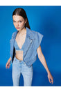 Buttoned Denim Jacket - Swordslife