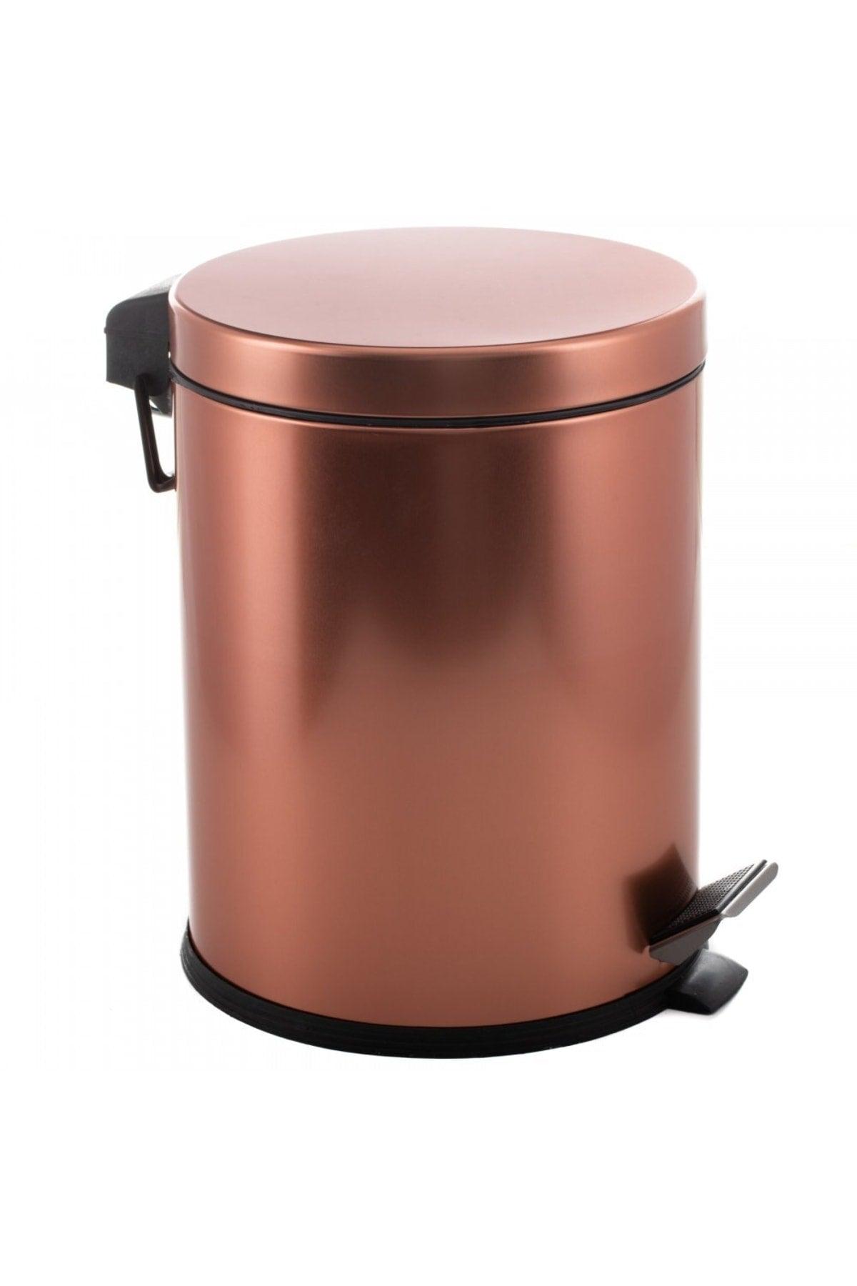 Pedal Dustbin Toilet Wc Brush Bathroom Dustbin 2 Liter Bathroom Set Copper 5 Liters - Swordslife