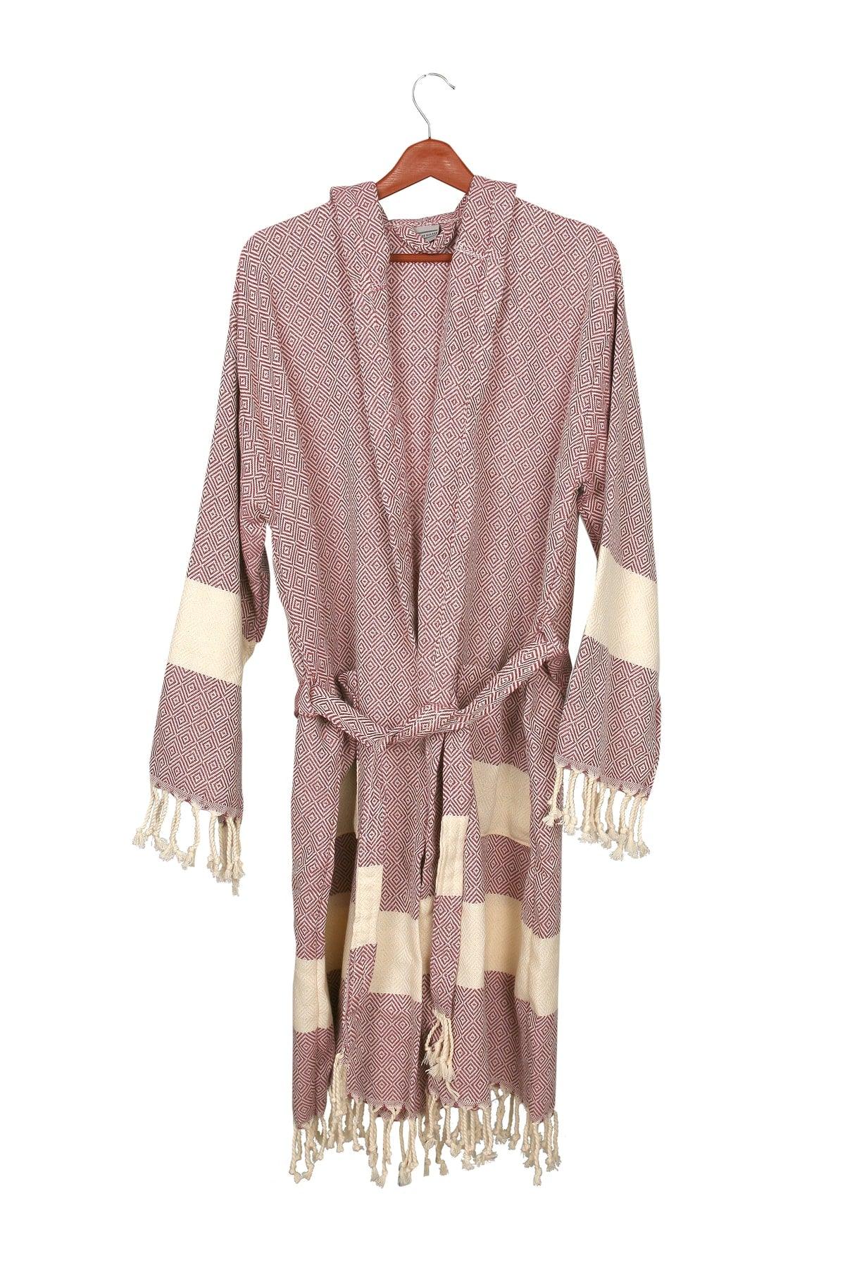 Cotton Hooded Large Size Peshtemal Bathrobe (2xl-3xl-4xl) - Swordslife