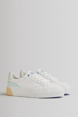 White - Contrast Platform Sneakers - Swordslife