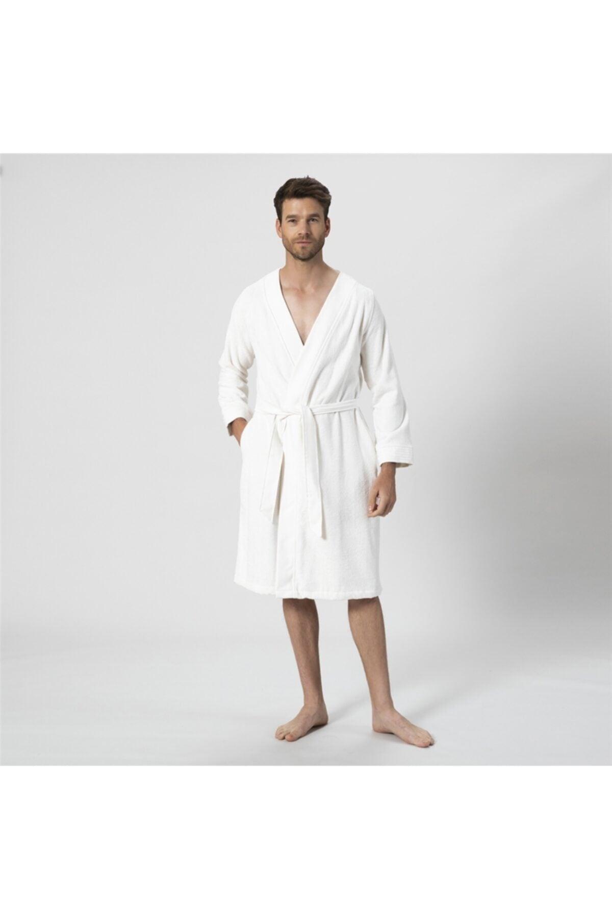 Jandy Unisex Bathrobe Ecru - Swordslife