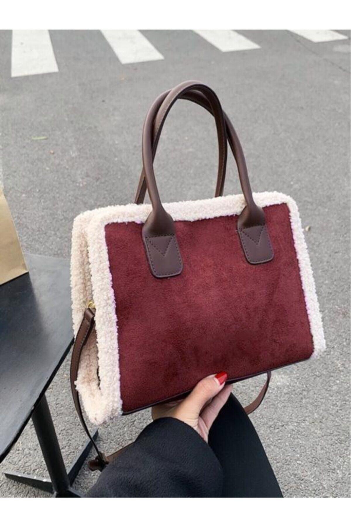 Burgundy Nubuck Strap Shoulder Bag - Swordslife