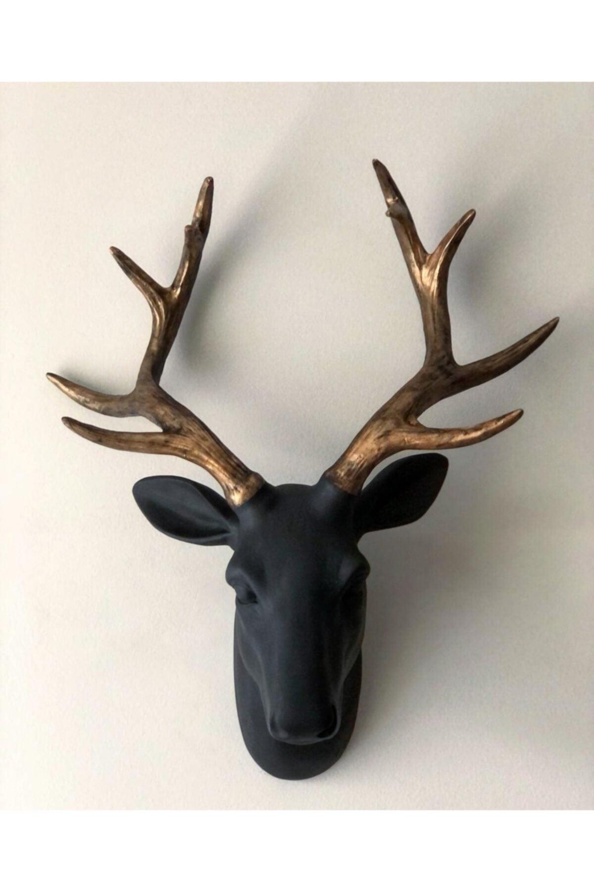 Black Decorative Deer Head Wall Ornament - Swordslife