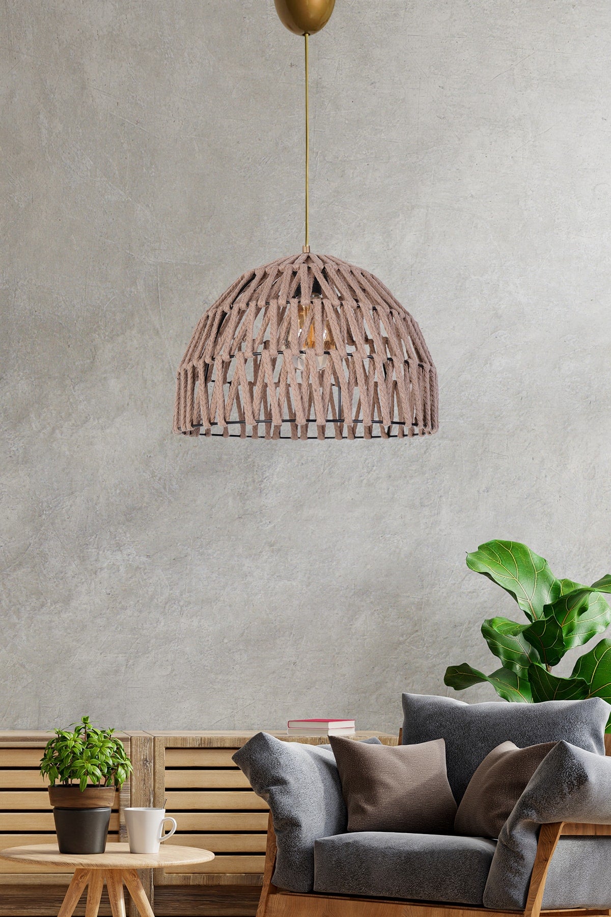 Ligament Chandelier Brown Hnmd-42