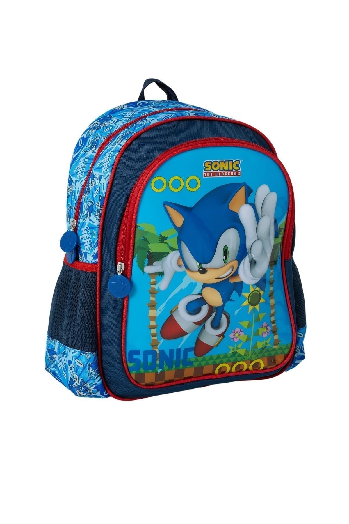 Wiggle Sonic The Hedgehog Oversized School Kids Backpack