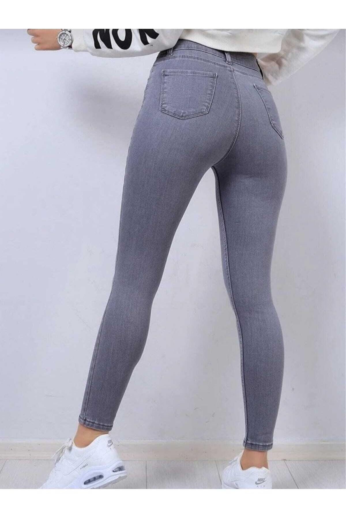 Ngbutika Super Skinny Colorfast Lycra Gray Jeans Trousers - Swordslife