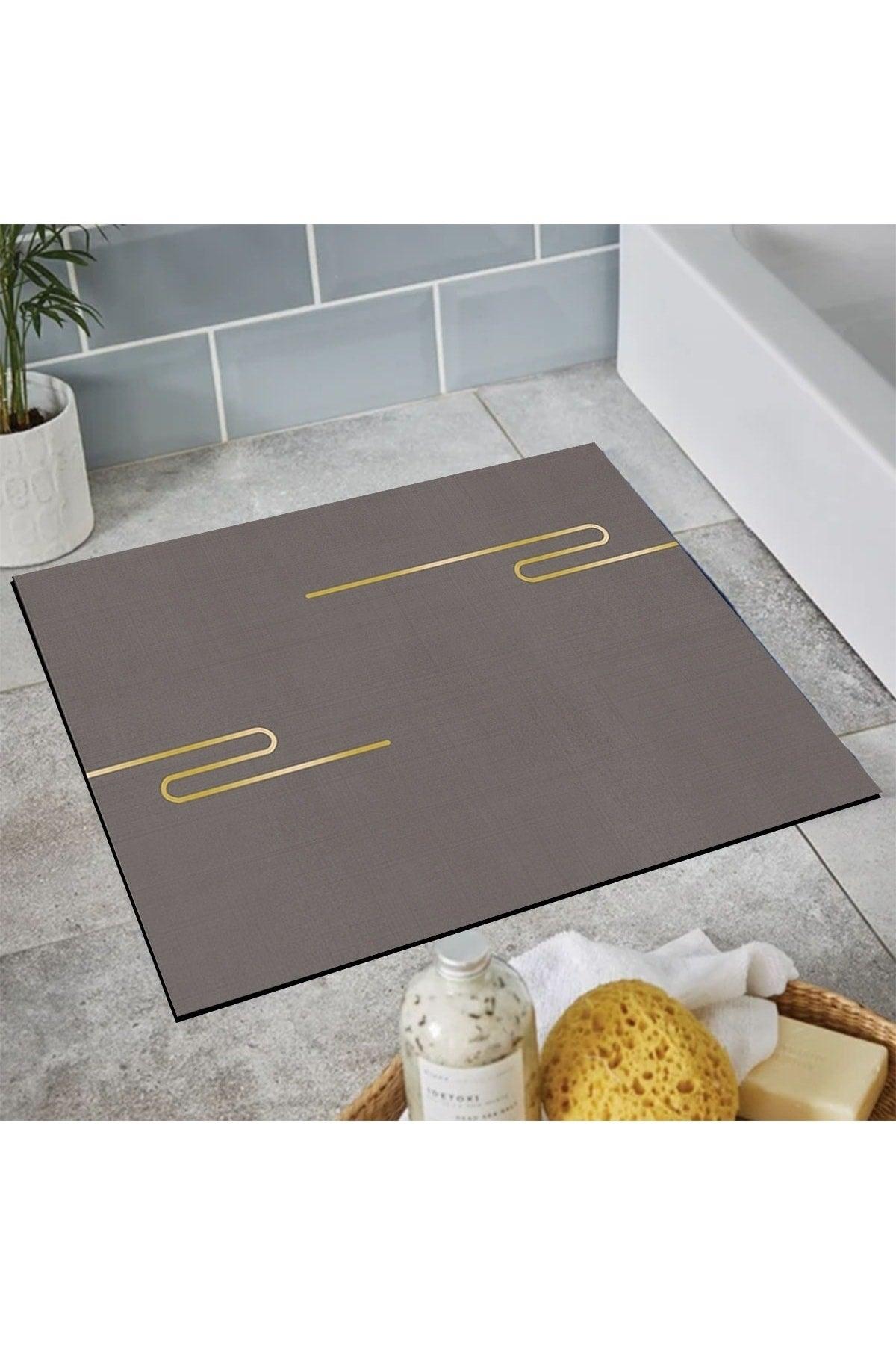 Osso Patterned Shower Front Square Bathroom Carpet Doormat Single Piece 60x60cm - Swordslife