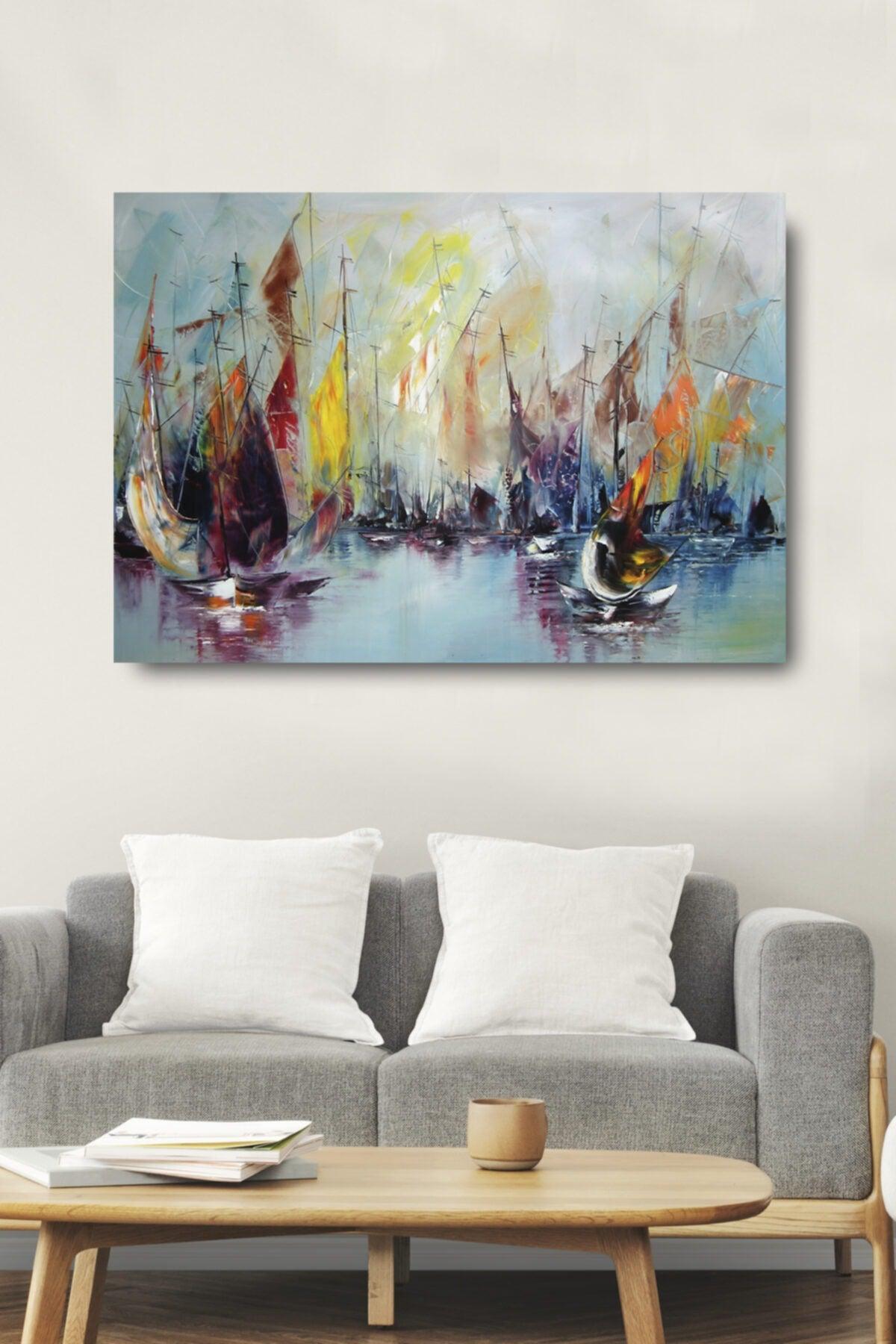 Sailboats Decorative Canvas Wall Painting Home Office Gift Painting - Swordslife