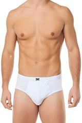 Men's White Cotton Combed Cotton Panties 6 Pack