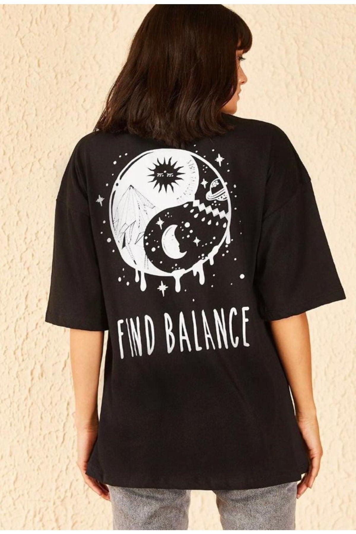 Find Balance Printed Oversize Tshirttt - Swordslife