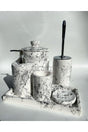 Black and White Patterned Bathroom Set - Swordslife