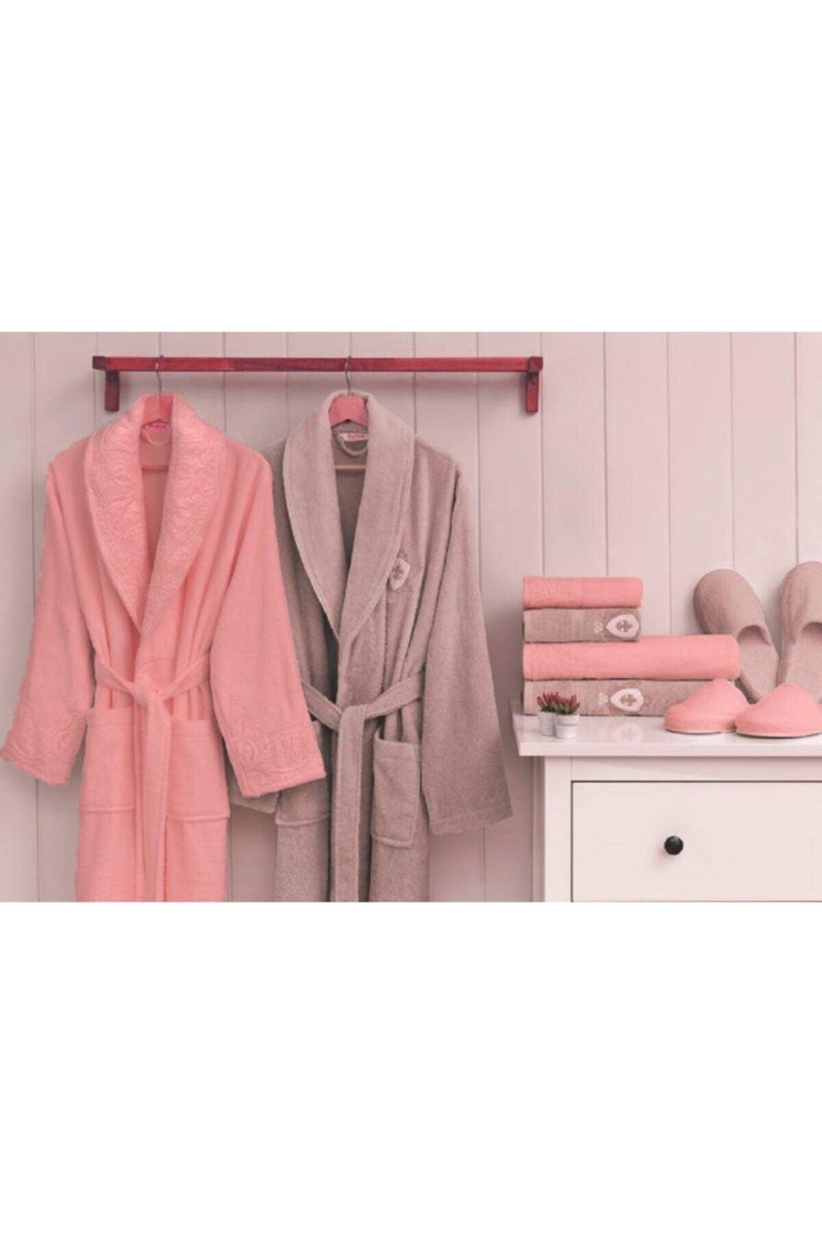 Wedding Family Bathrobe Set - Powder Beige - Swordslife