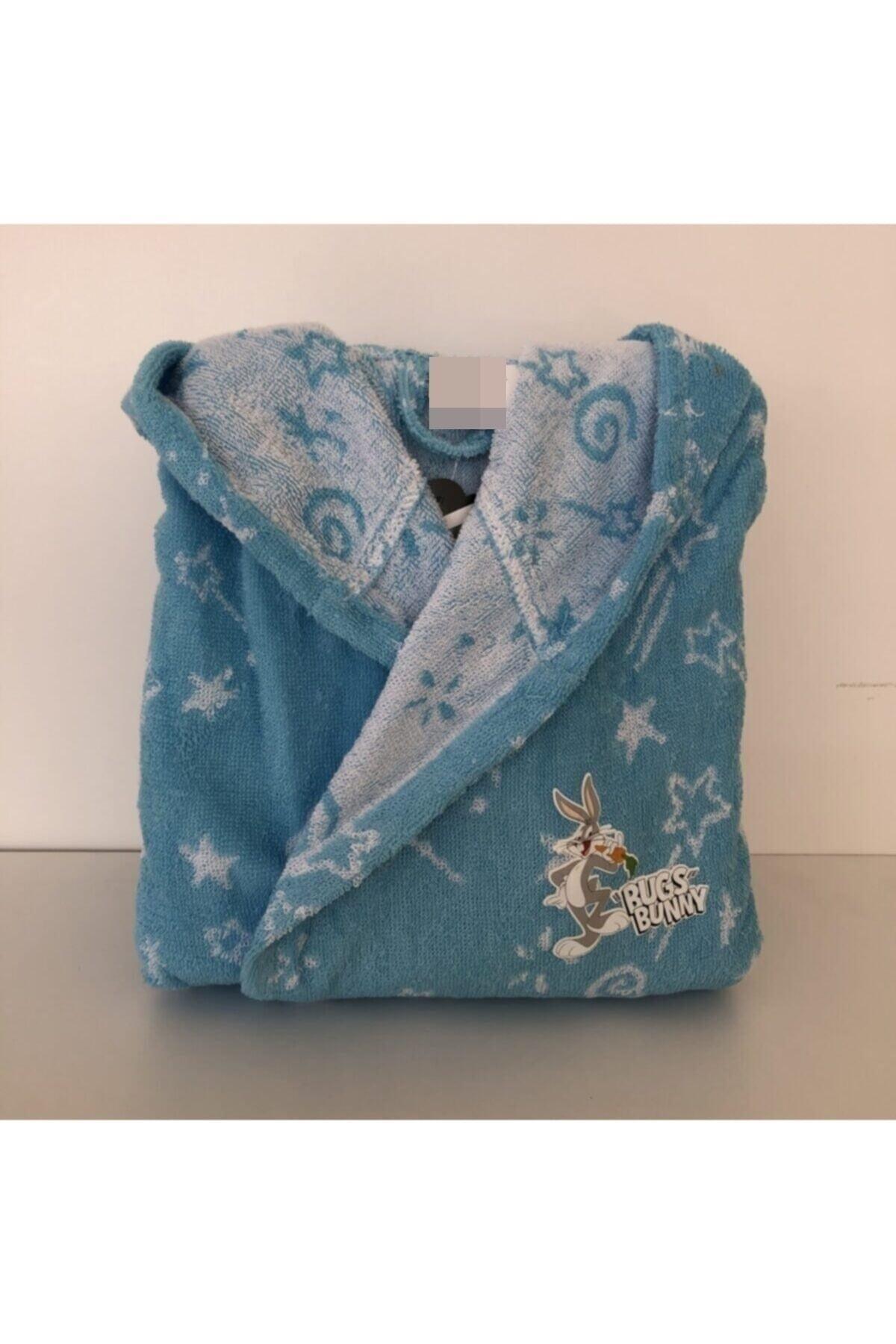 Bugs Bunny Galaxy Blue Free Towel Bathrobe Set 7/8 Age - Swordslife
