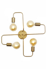 Nice Loop 4-Piece Vintage Plafonier/Ceiling Mounted Chandelier