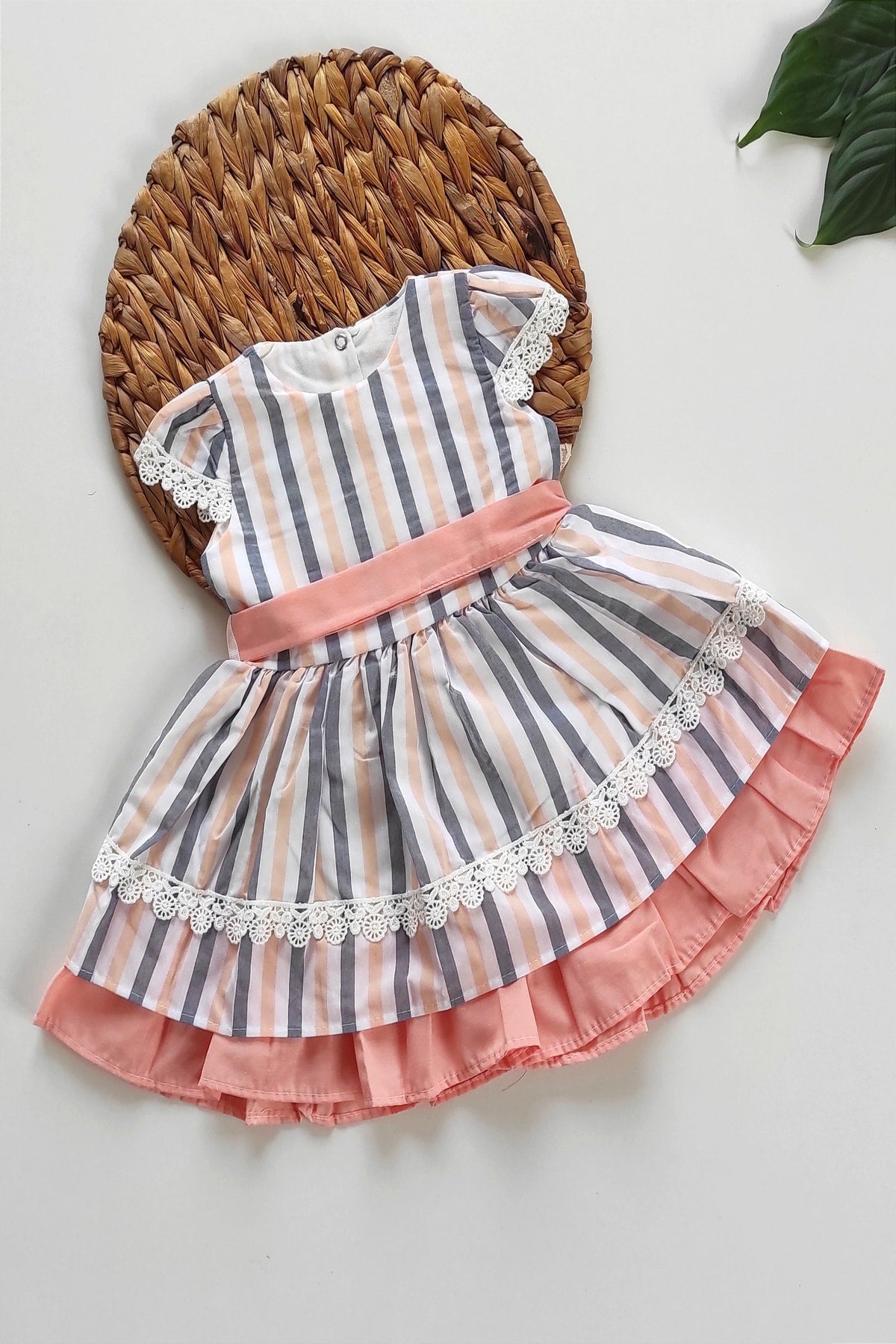 Baby Girl Girl Summer Dress Short Sleeve Lined Baby Suit infant clothing