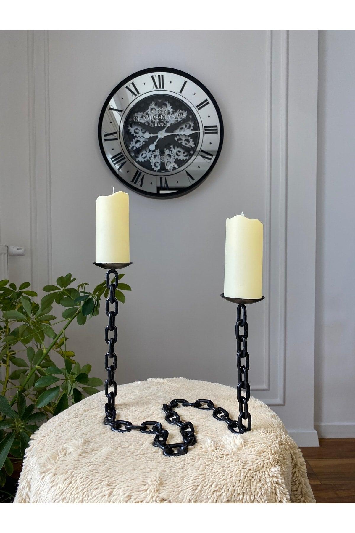 Black Chain Decorative Candle Holder - Swordslife