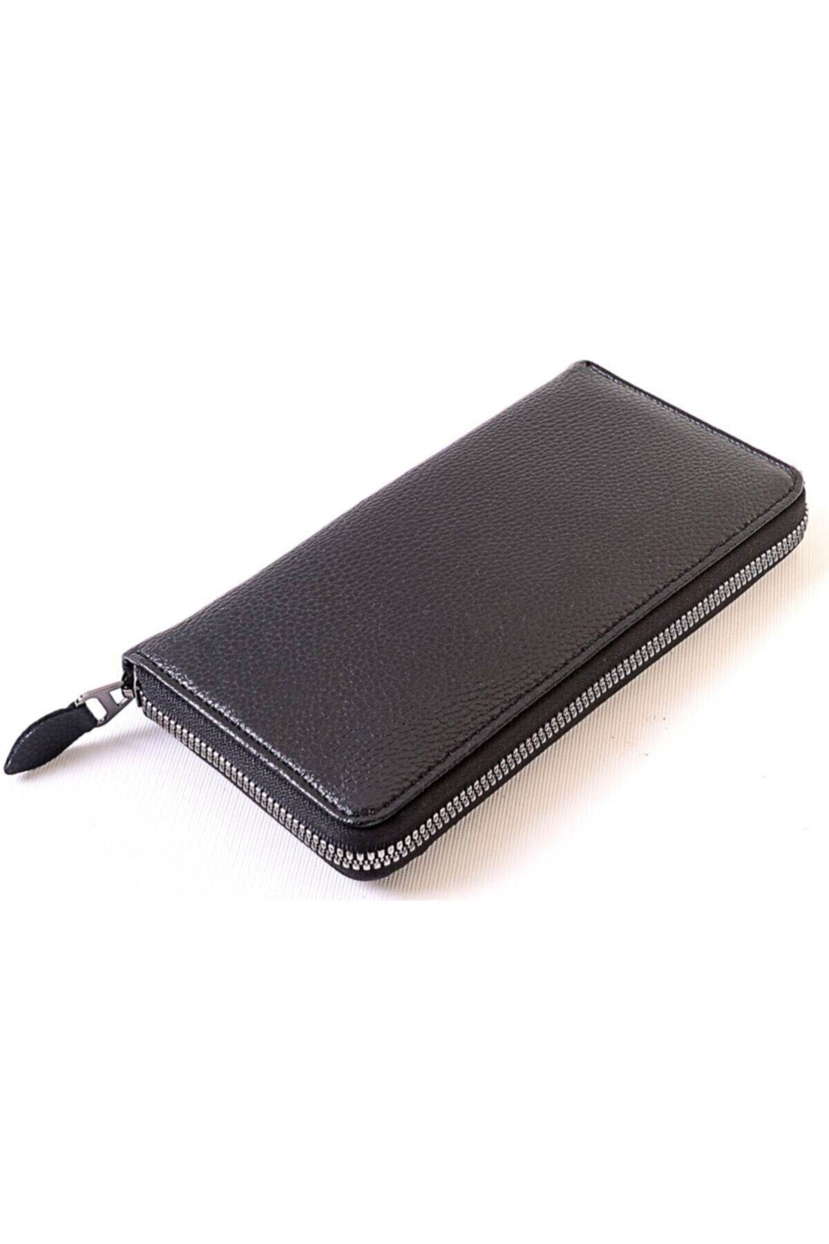 Unisex Vegan Leather Card Holder Wallet with Phone Compartment Xclub Model