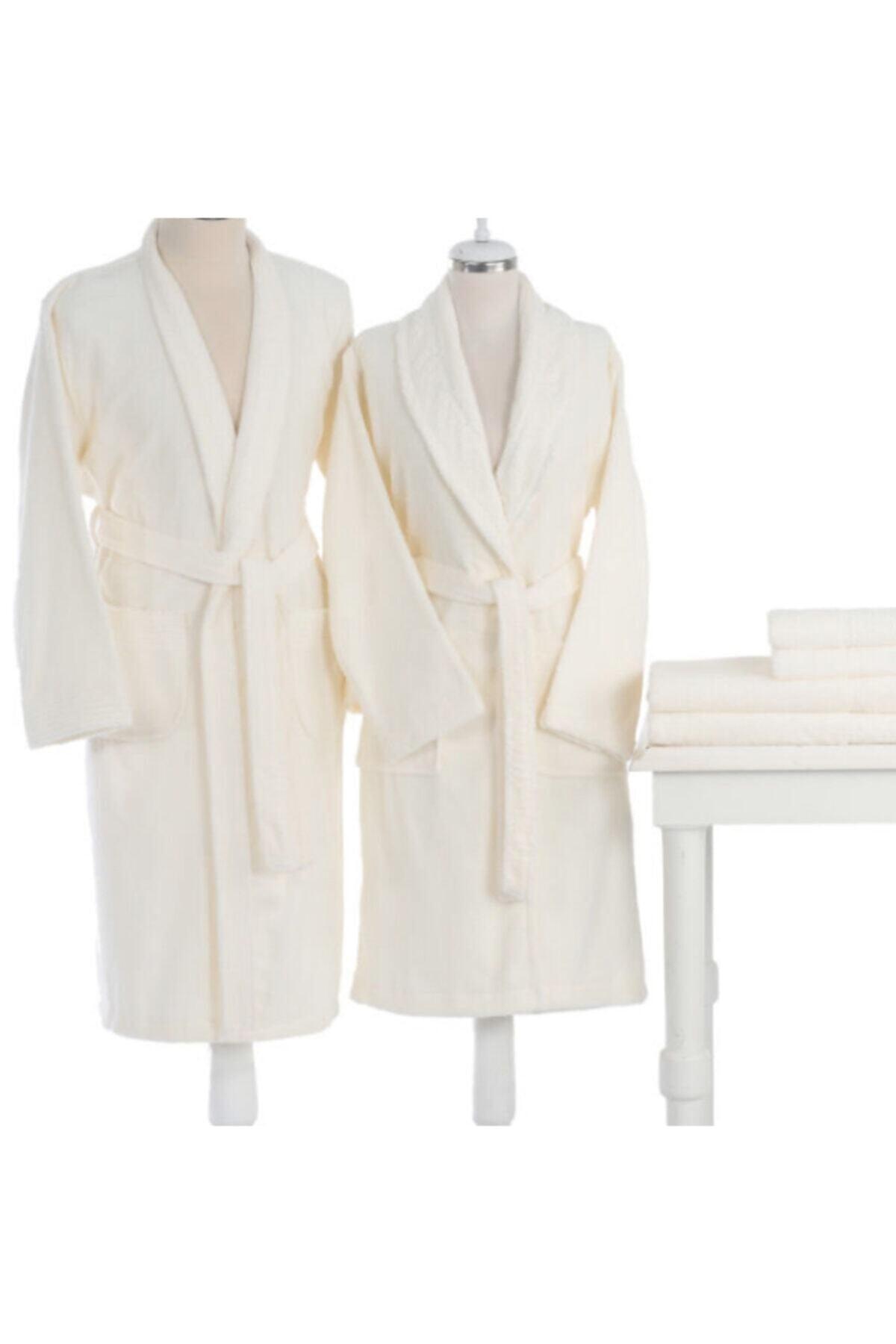 Unisex Beige Bathrobe Set - Swordslife