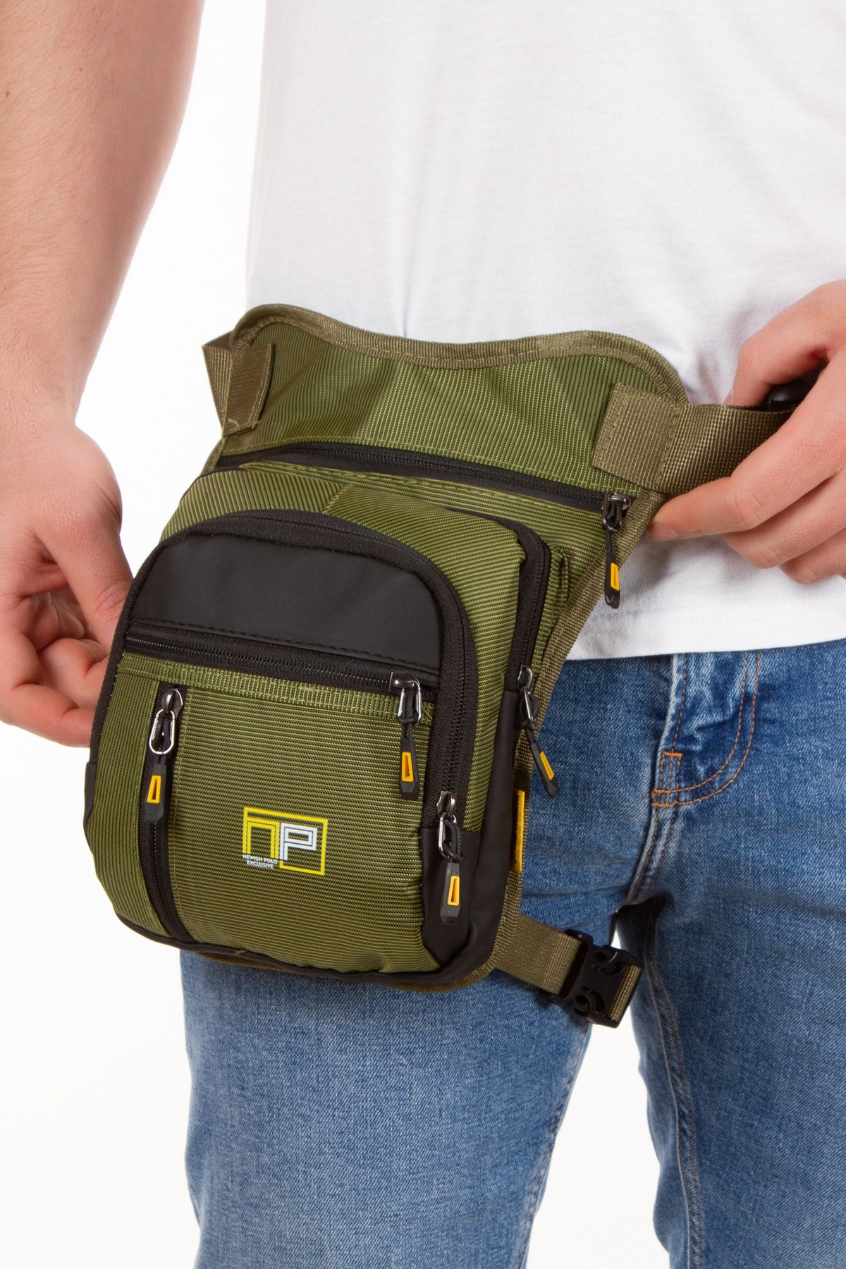 Unisex Impertex Waterproof Fabric Leg Bag , Waist Leg Bag Suitable For Motorcycle Couriers