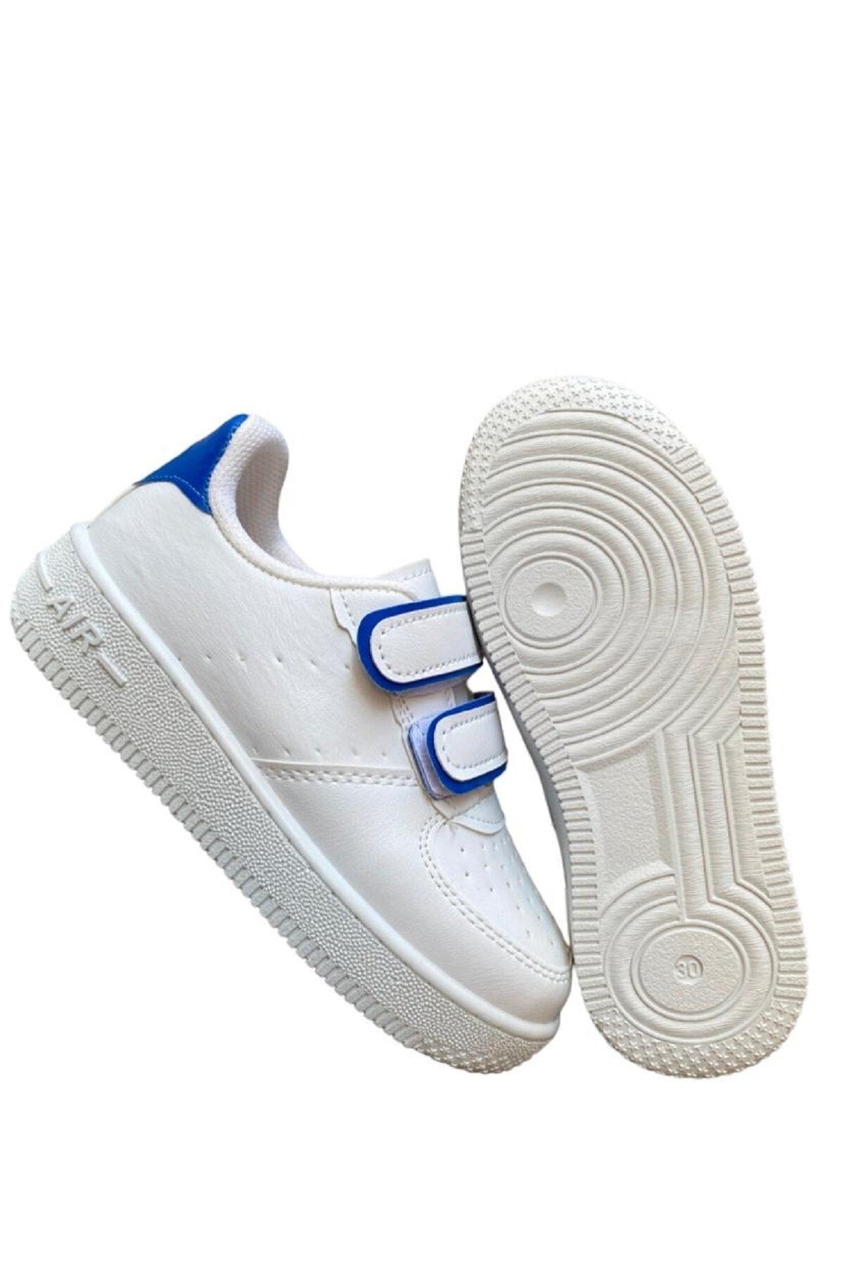 Unisex Girls Boys Velcro Sneakers Sneaker - White Saxs