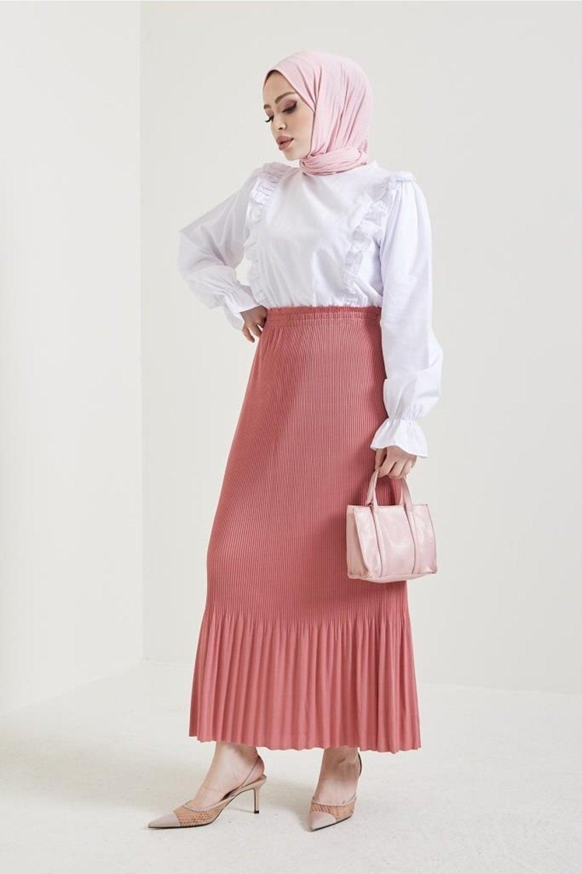 205 - Pi?li?flood? Hijab Skirt Dried Rose - Swordslife