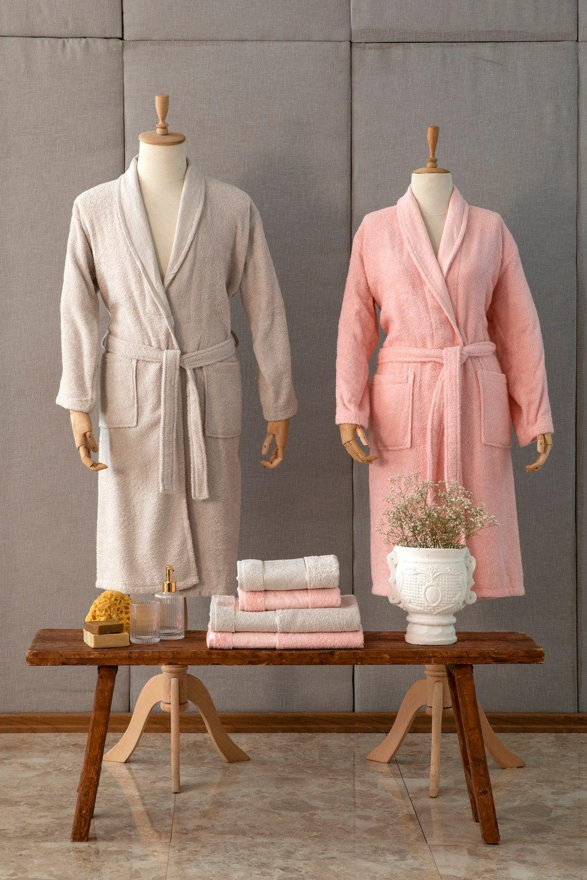 Casita Flos 6 Piece Stone Powder Family Bathrobe Set - Swordslife