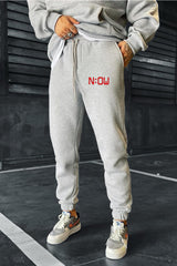 Gray Printed Unisex Comfortable Jogger Tracksuit