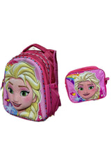 Elsa Patterned Embossed Nutrition Primary School Backpack