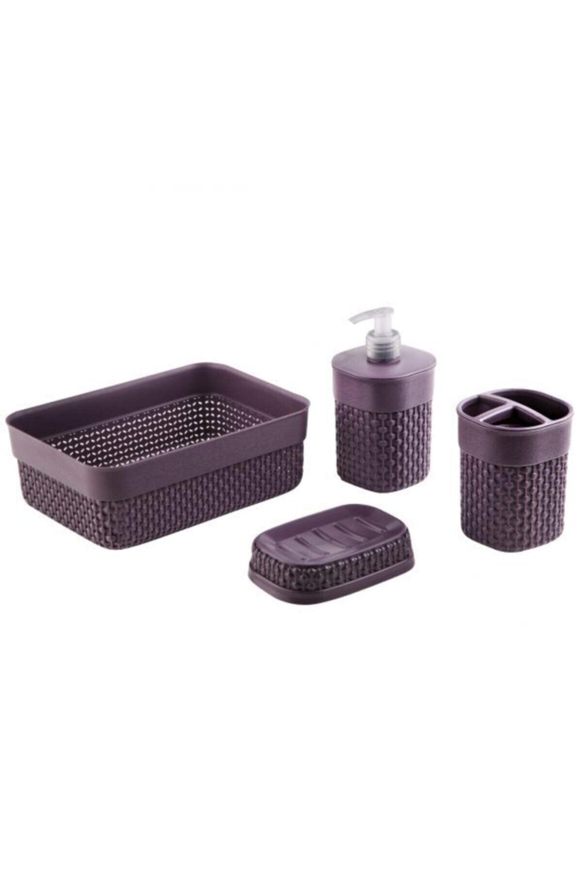 4 Piece Bathroom Set Plastic Bathroom Set Bathroom Accessories - Swordslife