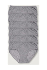 Women's Gray 6 Pack Lycra Bato Panties ELF568T0924CCM6 - Swordslife