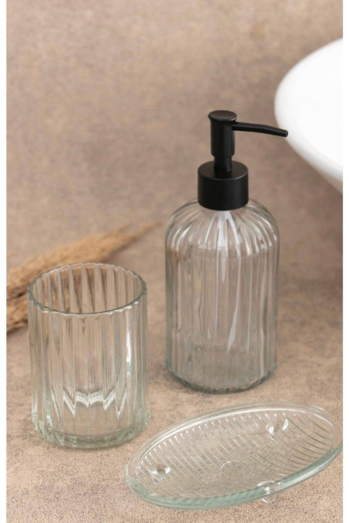 Lc Waikiki Glass Bathroom Set of 3 - Swordslife