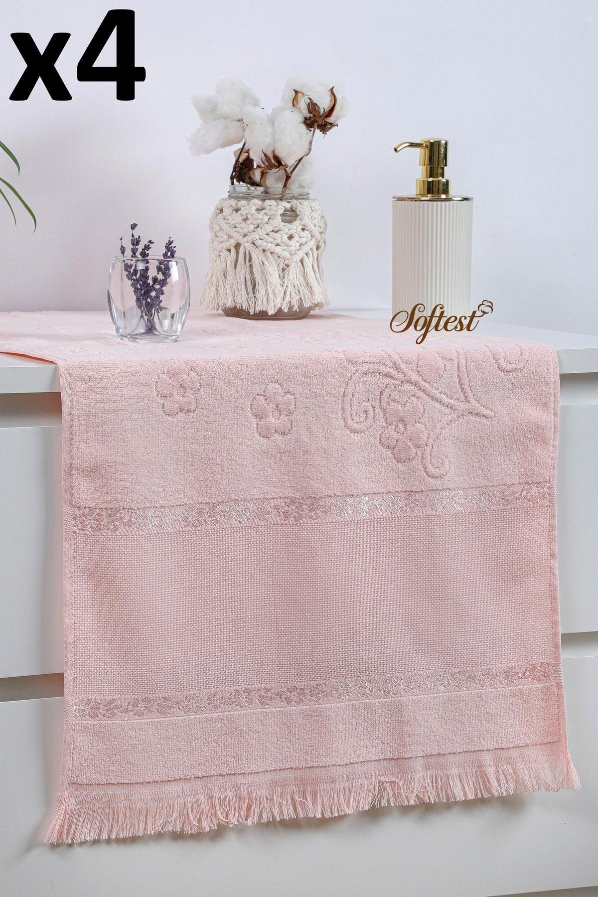 4 Pieces 50x90 Etamine Hollow Fringed Towel Set, Dowery Jacquard Towel, Embroidery Towel - Swordslife